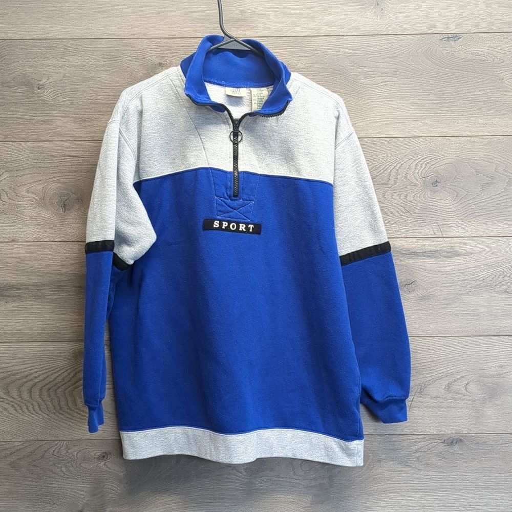 SJB Sport Pullover Athletic 1/4 Zip Sweater Womens Size Large